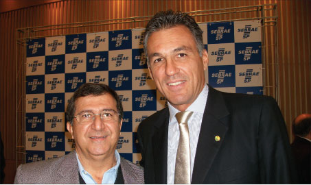 Edson Di Nardi, vice-presidente do SIndilav, e o Deputado Federal Guilherme Campos