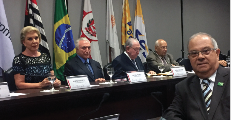 Marta Suplicy, Michel Temer, Abram Szajman, Ives Gandra da Silva Martins e José Carlos Larocca