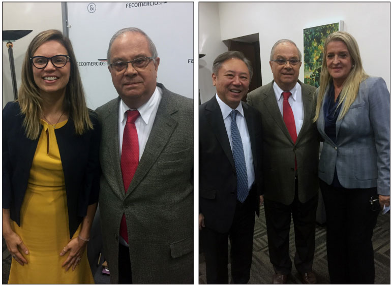 À esquerda Patrícia Ellen da Silva e José Carlos Larocca. À direita Walter Ihoshi, Larocca e Adriana Flosi